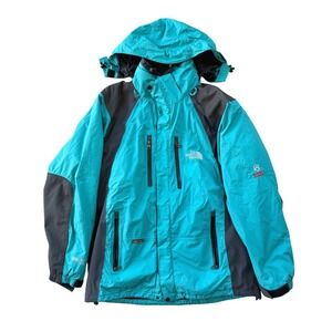 Vintage North Face Women's Summit Series Gore-Tex Ski Jacket Teal Black Large